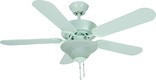 2 Light 42-in Wyndham Triple Ceiling Fan, White/Light Maple
