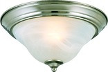 2 Light Bristol Flush Mount Ceiling Light, Satin Nickel