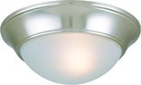 2 Light Luxor Flush Mount Ceiling Light, Satin Nickel