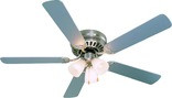 3 Light 52-in Bermuda Flush Ceiling Fan, Silver/Washed Pine