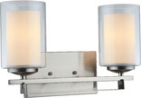 El Dorado 2 Light Wall Fixture, Satin Nickel