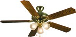 3 Light 52-in Palladium Triple Ceiling Fan, Light Oak/Maple