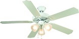 3 Light 52-in Palladium Triple Ceiling Fan, White/Washed Pine