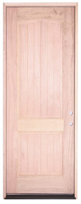3'0"x 8"0"  Grove 2 Panel Exterior Mahogany Door