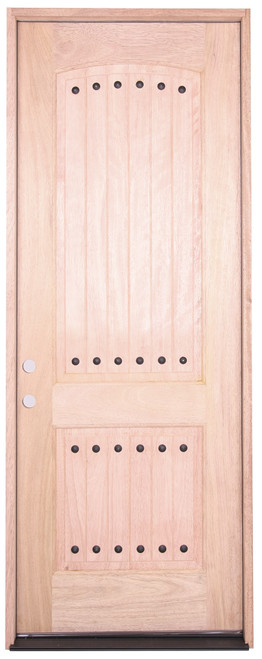 3'0"x 8"0" Clavos 2 Panel Exterior Mahogany Door
