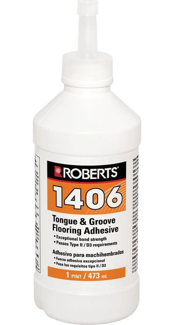 Roberts 1406 Tongue and Groove Adhesive in 16 oz Applicator Bottle