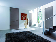 Gray Interior Doors | Where to order the best painted doors, finish options and hardware to go with. 