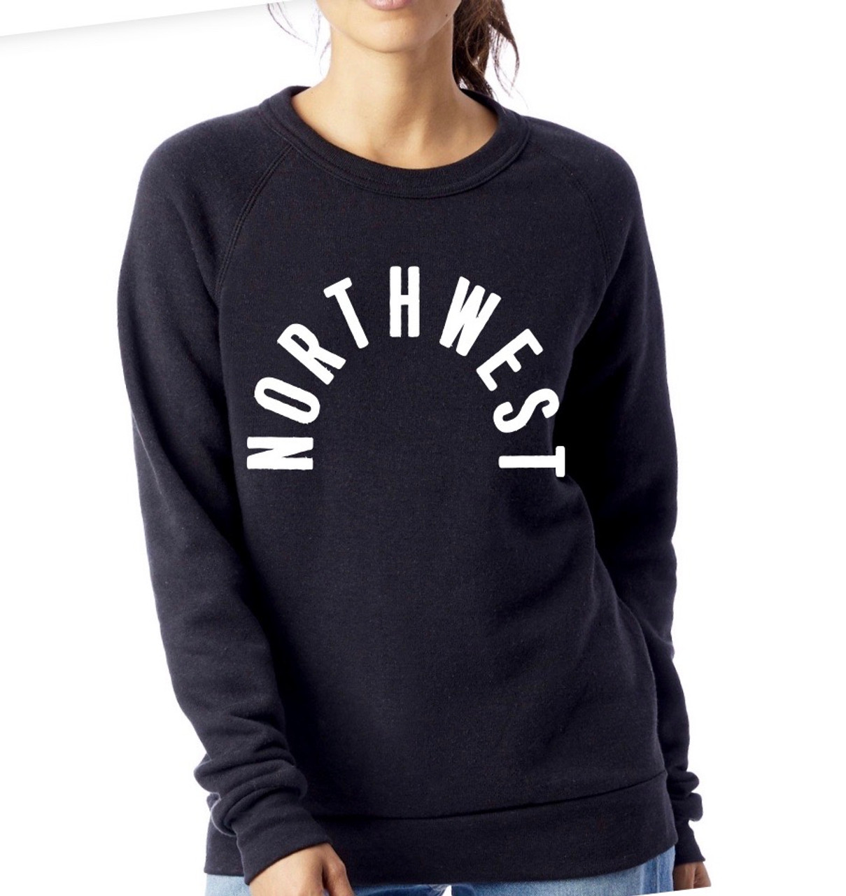 Relaxed Graphic Crewneck Sweatshirt - Black