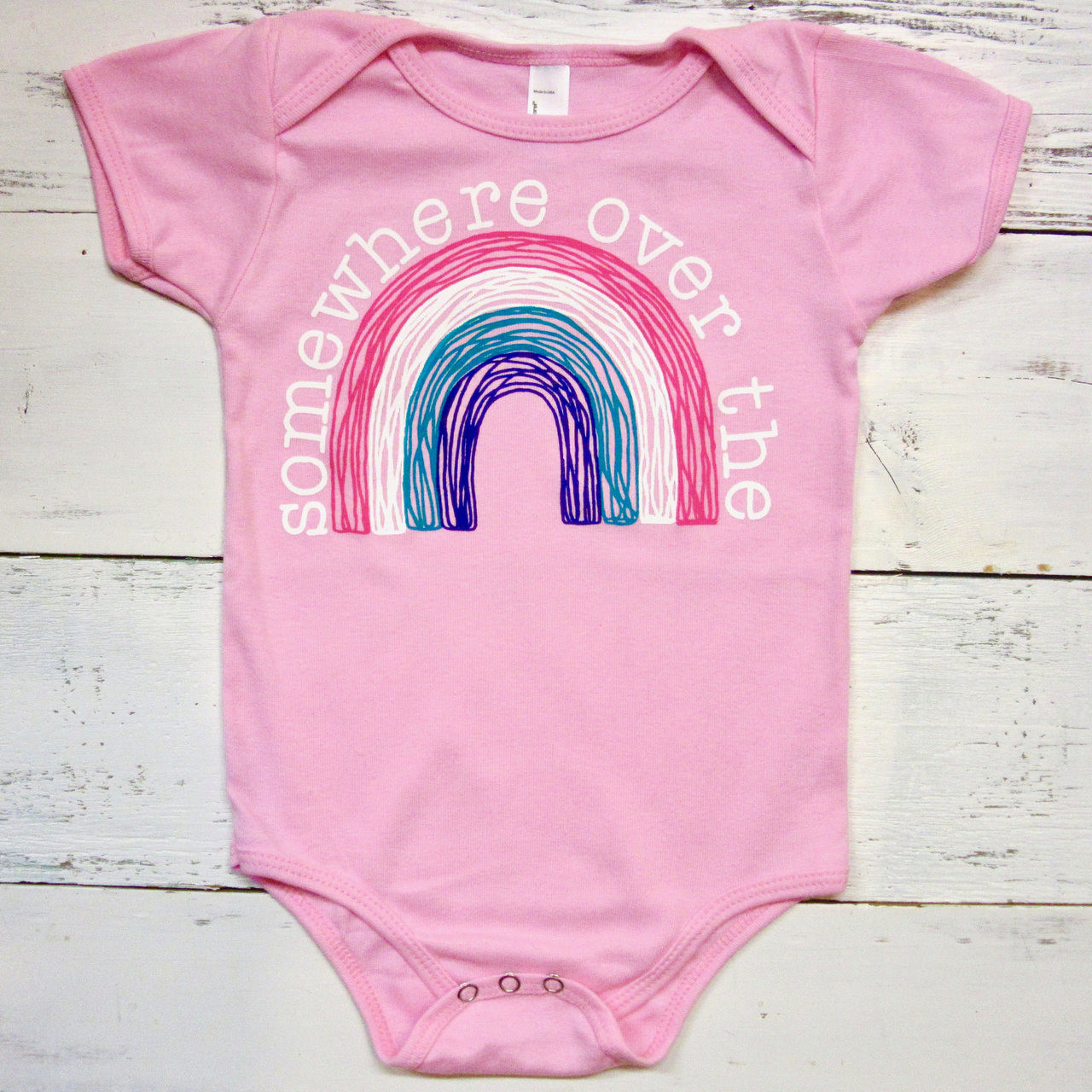 rainbow onesie baby