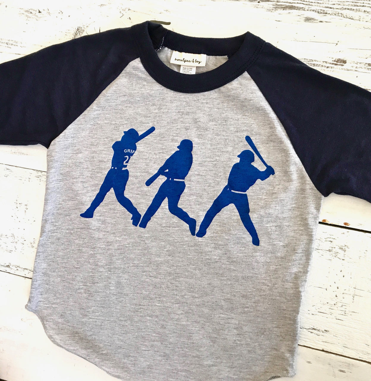 Ken Griffey Jr. Baby and Kids Baseball Shirt Print (Size: 6) | by Sweetpea and Boy
