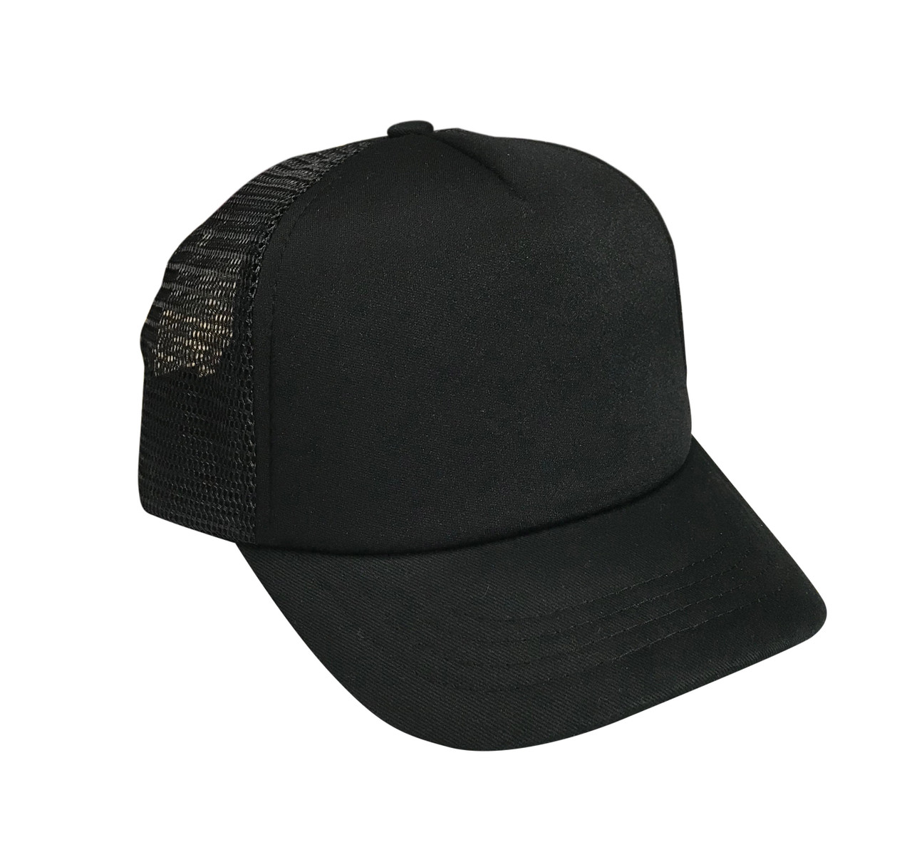 Everyday All Black toddler foam trucker hat