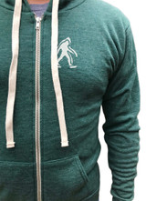 Pine NW mens/unisex zip hoodie (Forest Green)