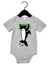 Seattle Soccer Orca baby onesie