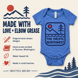 Retro Pacific Northwest Baby One-Piece