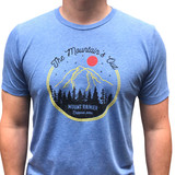 The Mountain is Out mens/unisex t-shirt (light blue)