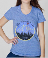 The Mountain is Out light blue womens t-shirt