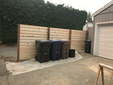 Garage pad and fence