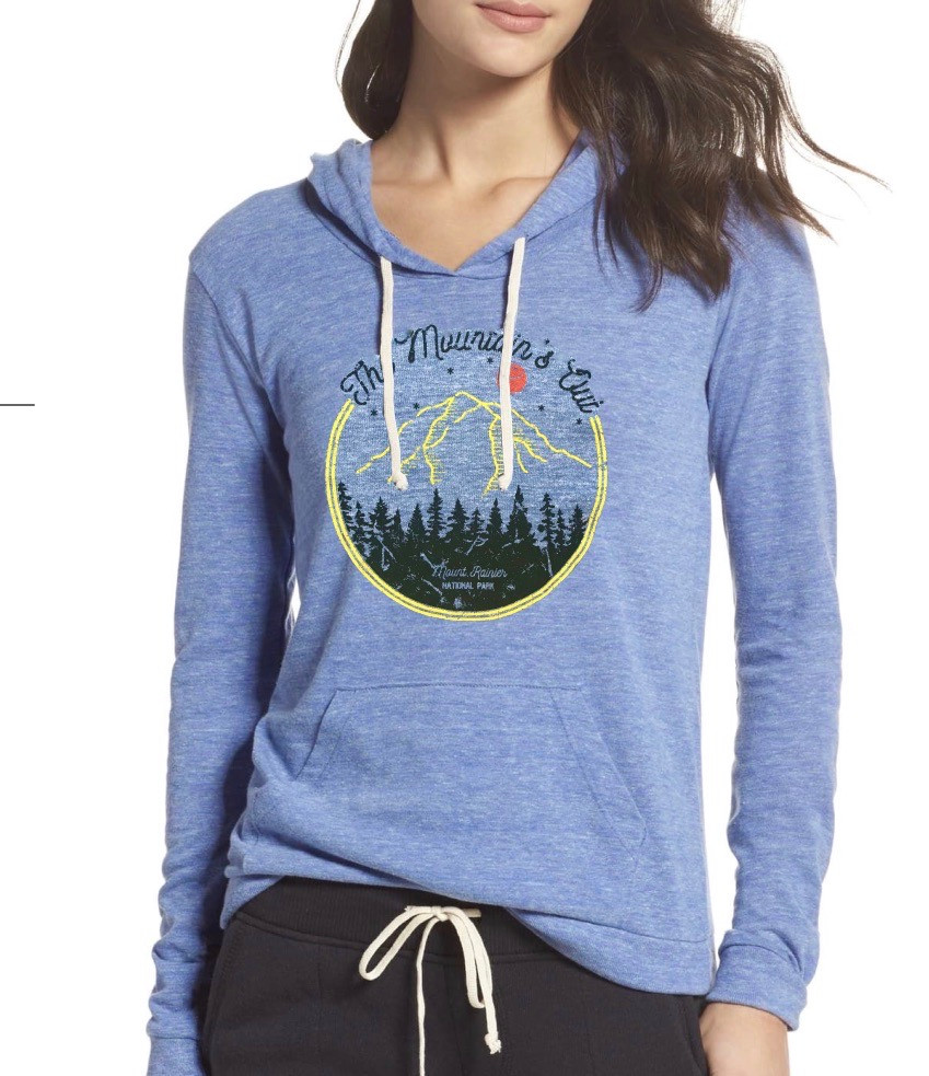 The Mountain is Out womens lightweight hoodie Sweetpea and Boy