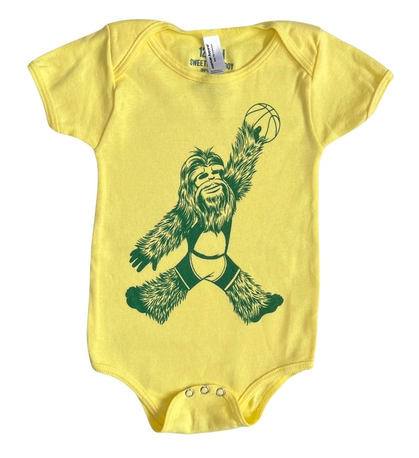 Seattle Basketball Dunks Baby Onesie | Sweetpea and Boy