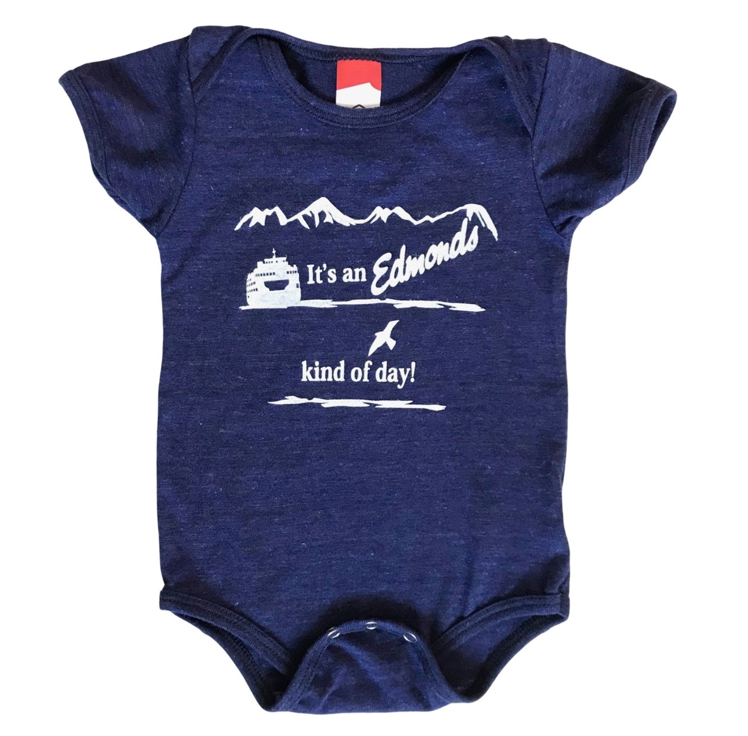 It's an Edmonds Kind of Day baby onesie Sweetpea Boy