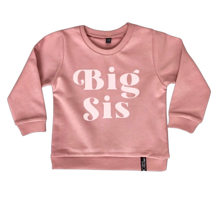 Big Sister Retro baby and kids sweatshirt (Pink)
