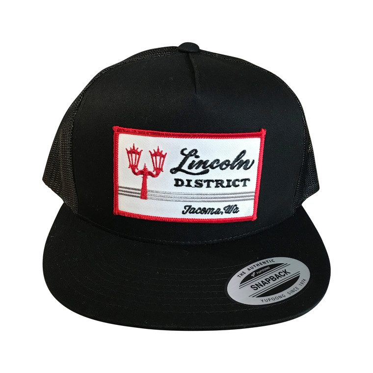 Lincoln District Tacoma adult trucker hat (flat)