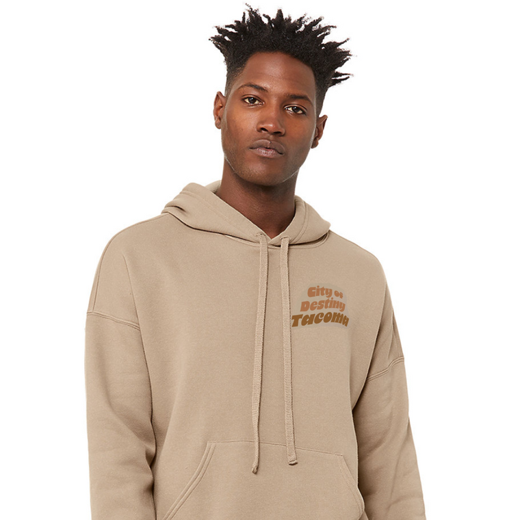 Tacoma Marley unisex fleece drop shoulder hoodie