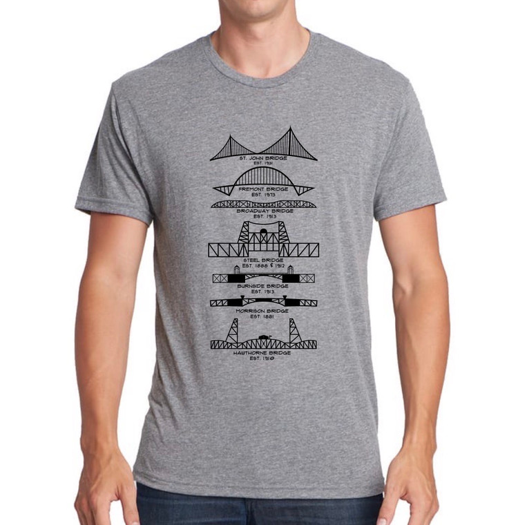 Portland Bridges mens/unisex t-shirt