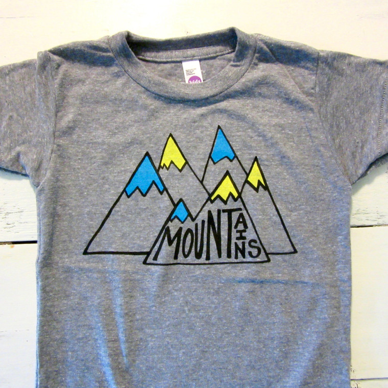 Mountains baby & toddler t-shirt (light blue)