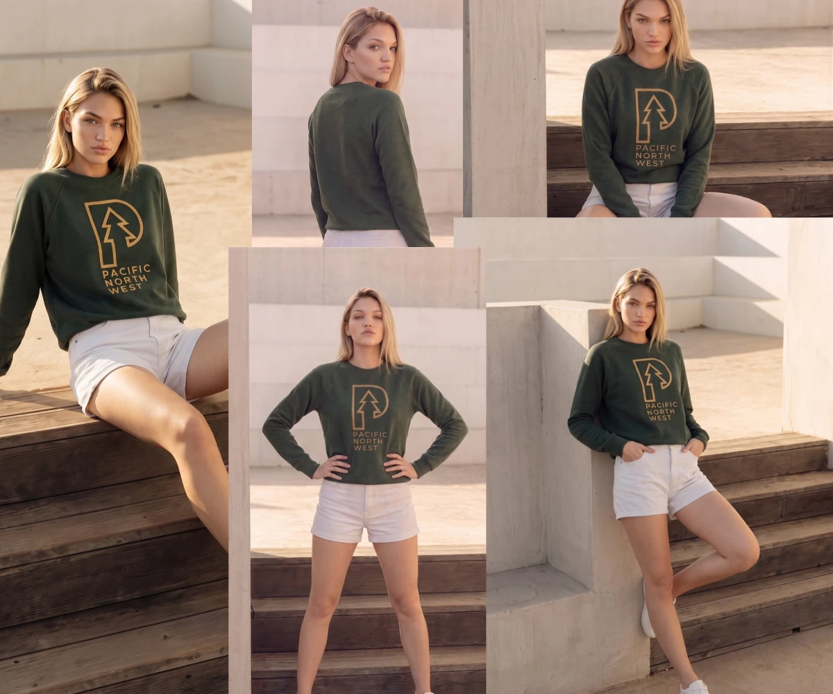 Sweetpea and Boy Fir Tree crewneck sweatshirt