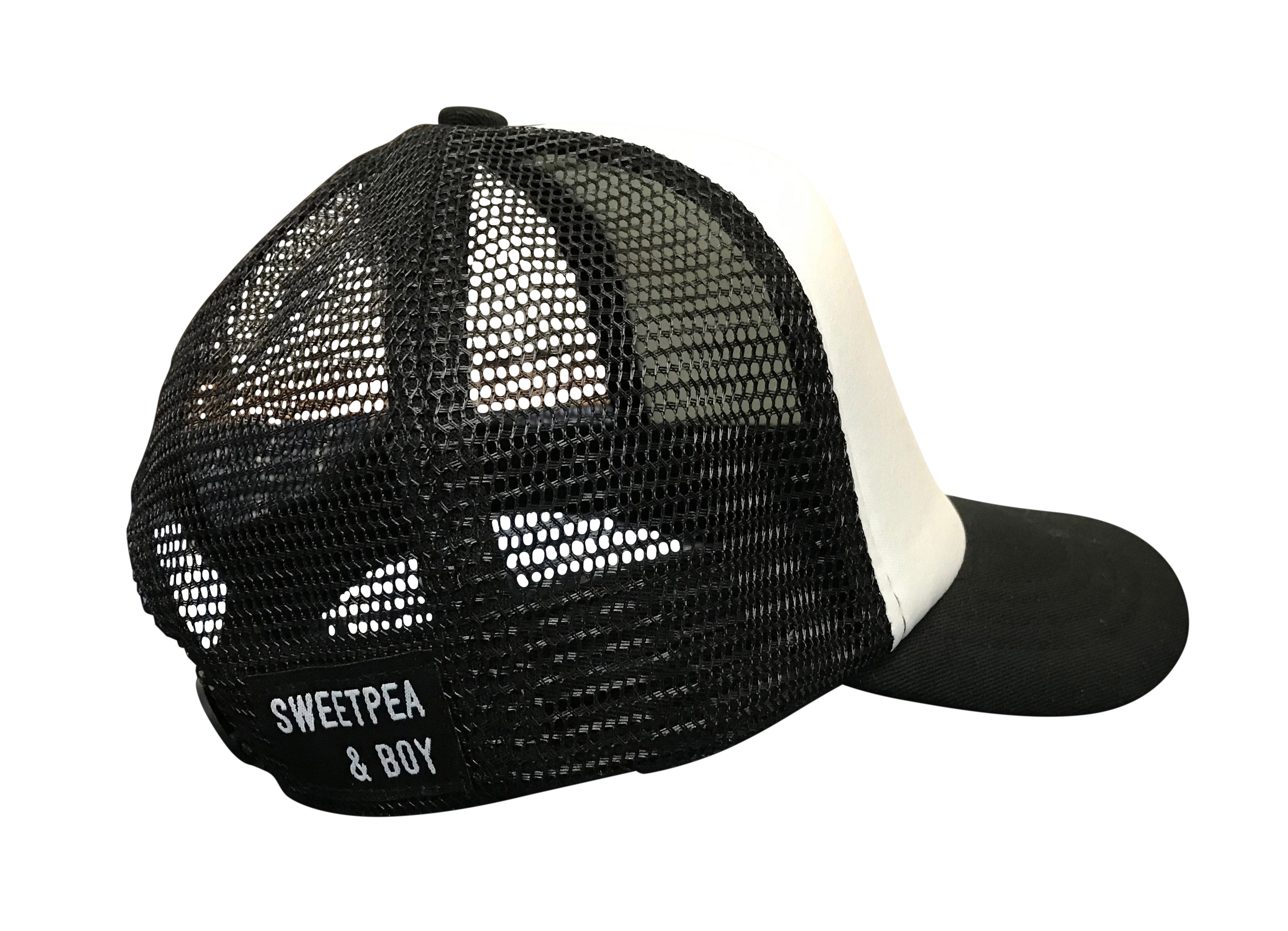 Everyday Black & White toddler foam trucker hat