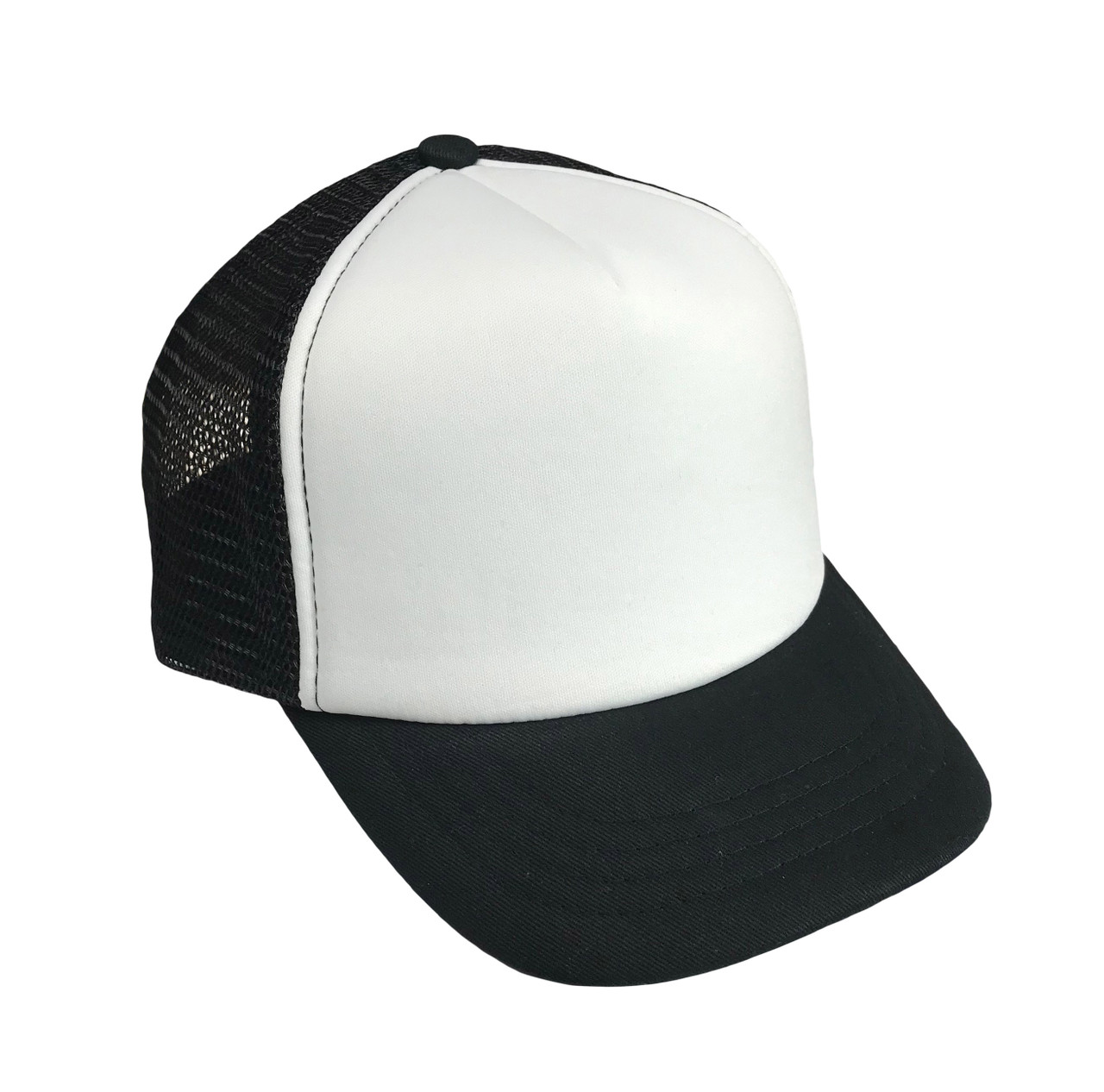 Blank Black White Toddler Foam Trucker Hat