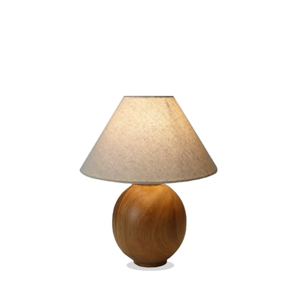 Amina - Irving Table Lamp Ash Wood with Linen