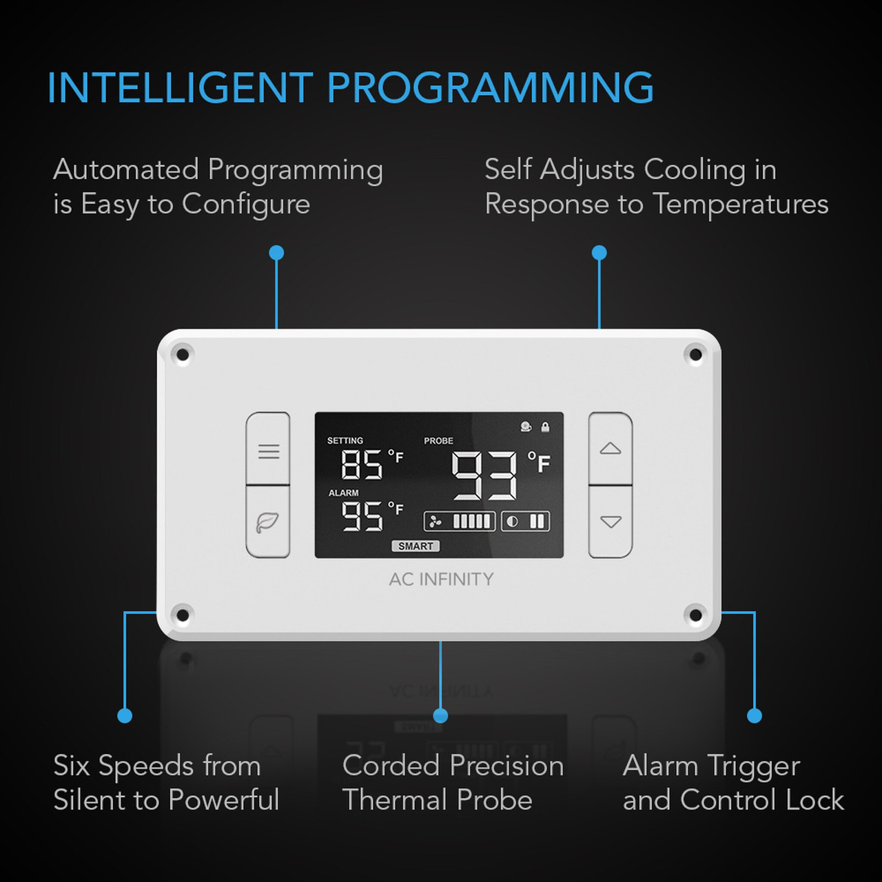 AC Infinity Airplate T8 White Home Theater and AV Quiet Cabinet Cooling  Dual-Fan System 6 - My Tankless Water Heater Store