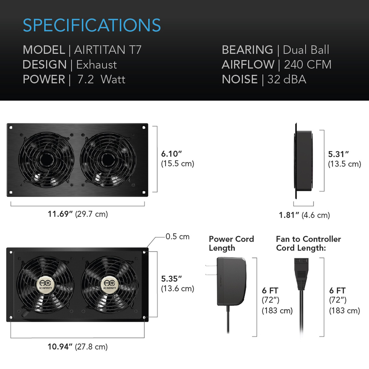 AC Infinity Airtitan T7 Crawl Space and Basement Ventilation Fan