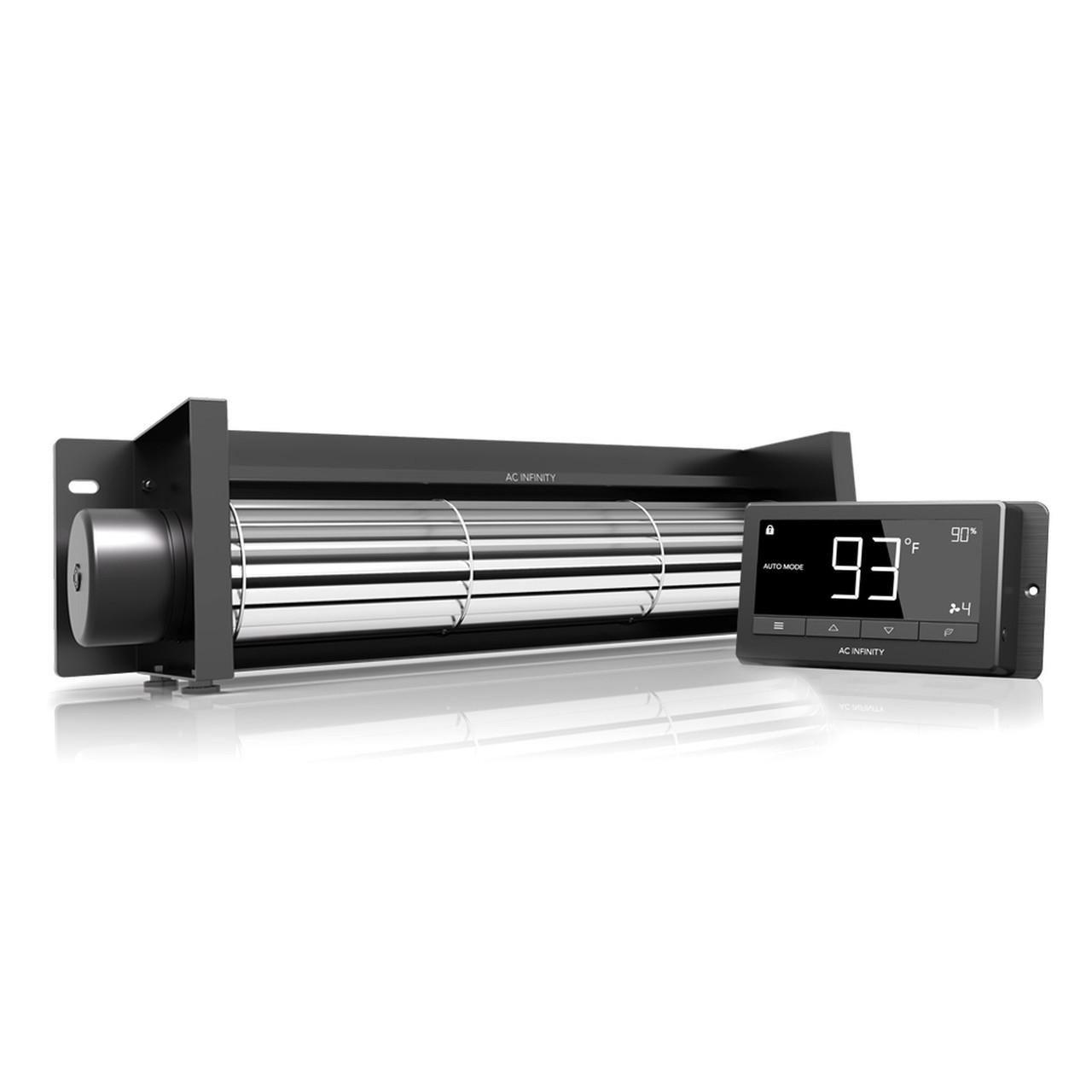 AC Infinity Airblaze T14 Fireplace Blower Fan 14 with Temperature and  Humidity Controller