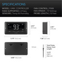 AC Infinity Airtitan T7 Crawl Space and Basement Ventilation Fan 12" Temperature and Humidity Controller