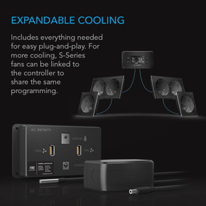 AC Infinity Airplate T8 Home Theater and AV Quiet Cabinet Cooling Dual-Fan System 6" AC Infinity Airplate T8 Home Theater and AV Quiet Cabinet Cooling Dual-Fan System 6"