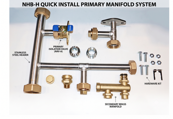 Navien NHB Series Stainless Steel Primary Manifold Kit GXXX002396