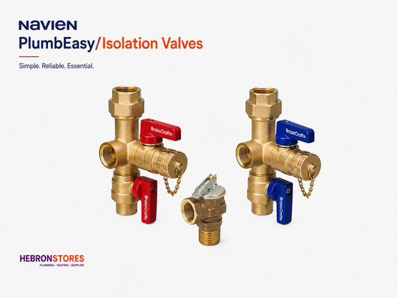 Navien Plumb Easy (Lead Free Isolation) Valves 3/4”with Relief Valve V2