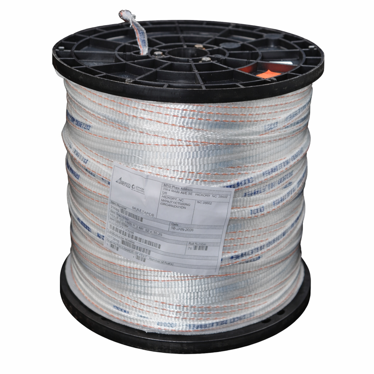 Close up on Detectable MULETAPE yarns and wire