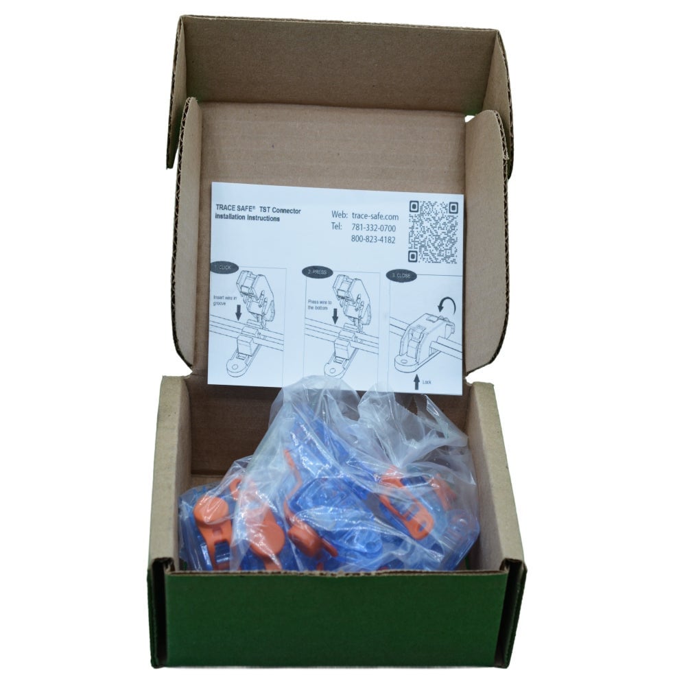 Pack of TST universal connectors with locator, full box tracer wire splicers