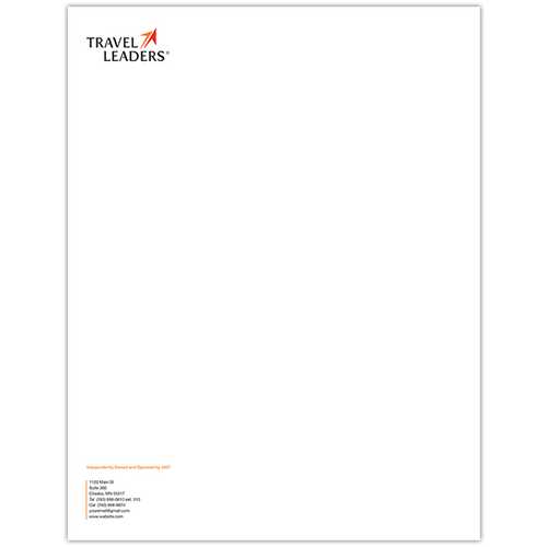 Travel Leaders Letterhead