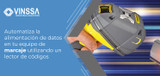 Automatiza la alimentación de datos en tu equipo de marcaje utilizando un lector de códigos