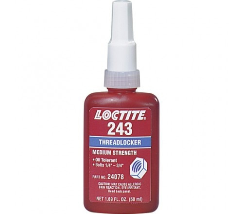 Loctite 243 Fijador de Roscas, Resistencia Media - Removible - Botella 250 ml