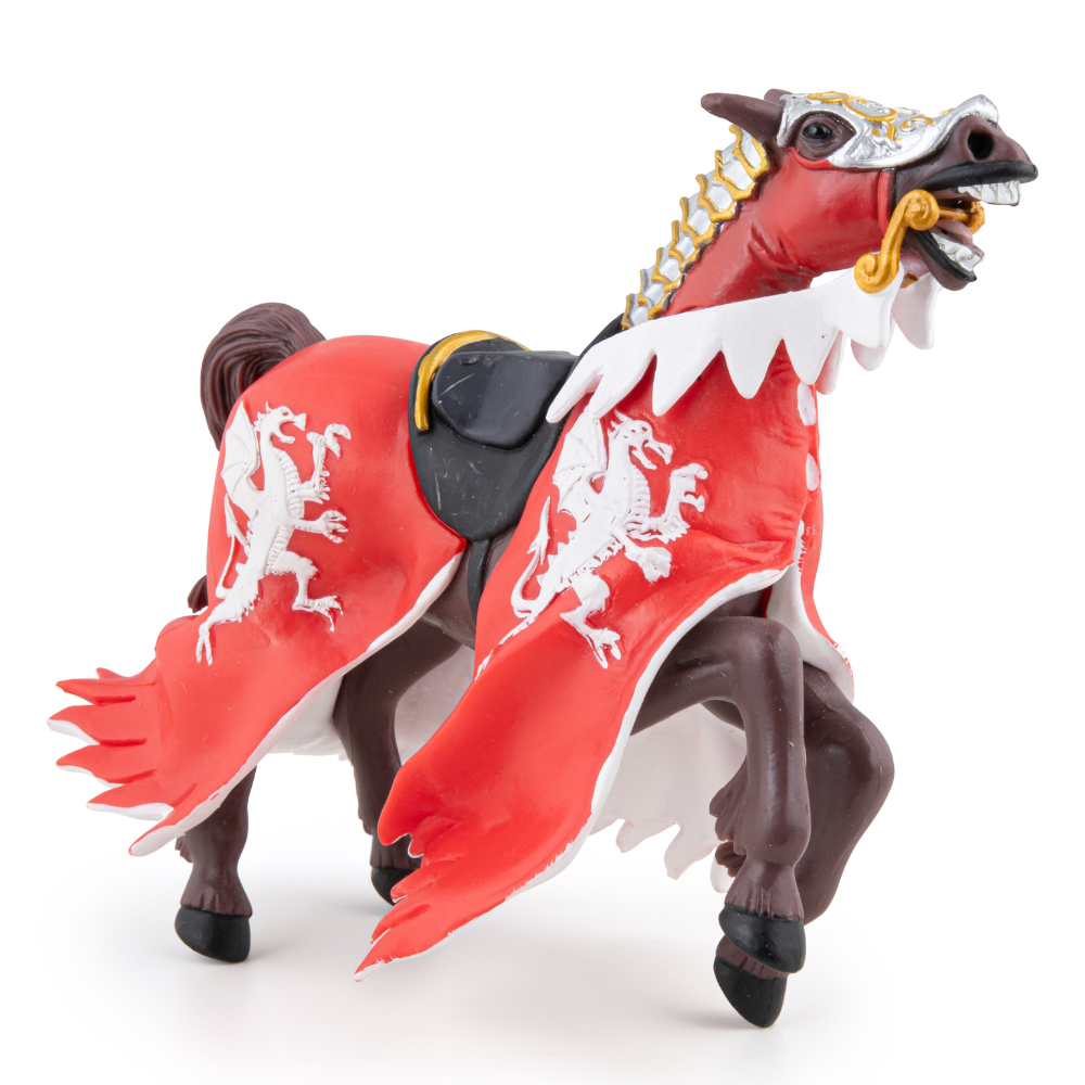 Papo Dragon King Horse Red