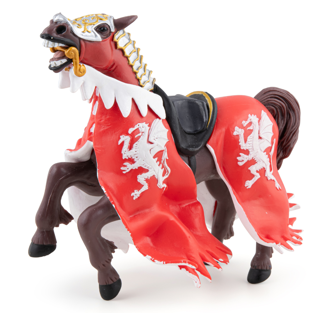 Papo Dragon King Horse Red