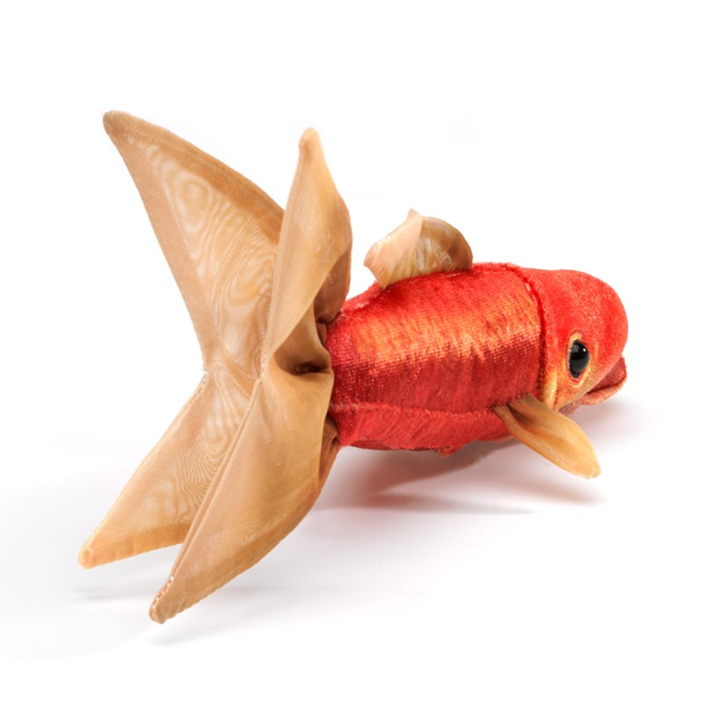 Folkmanis Mini Goldfish Finger Puppet back