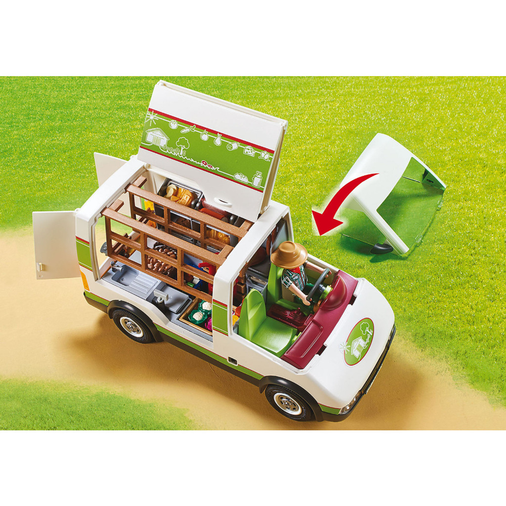 Playmobil Mobile Farm Market lifestyle top view