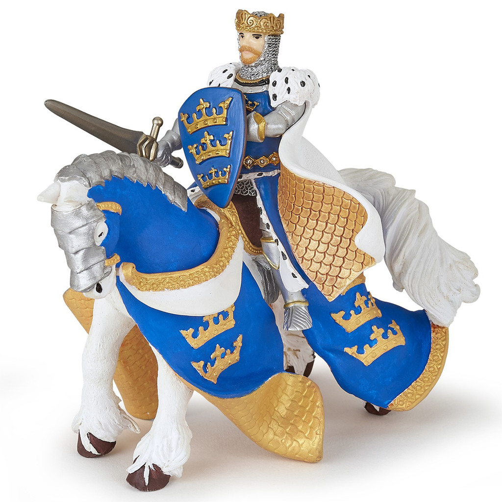 Papo Blue King Arthur with horse (sold separately)